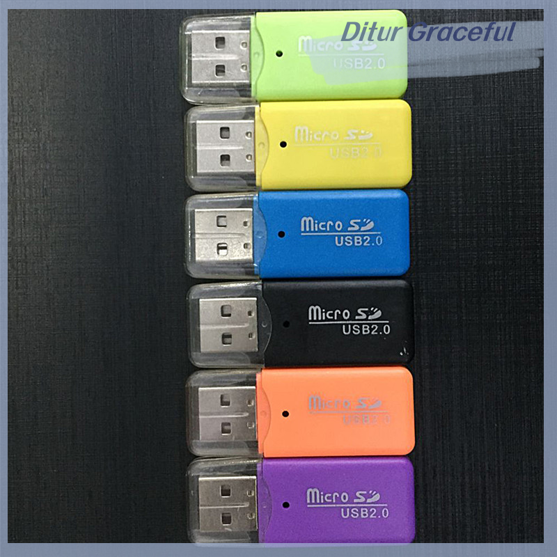 Ditur Hot Mini USB SD/MMC Memory Card Reader 480Mbps For Computer Laptop