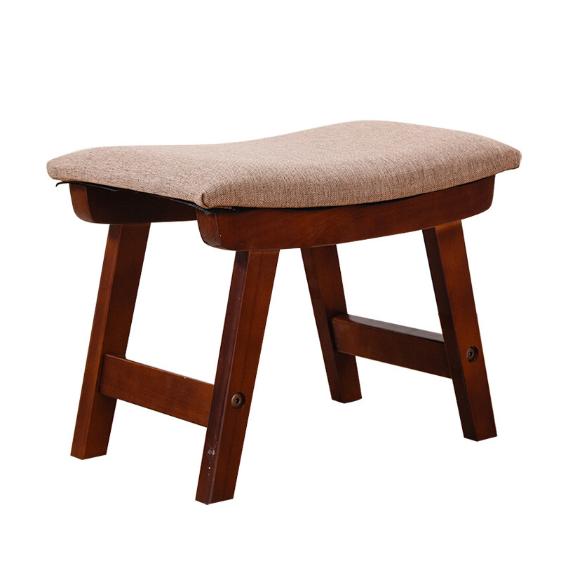 NFA Creative bench, simple solid wood shoe changing stool, living room footrest stool, household fabric low stool