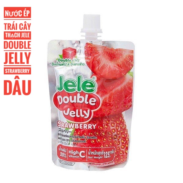 Nước ép trái cây thạch L Jele Double Jelly Hương Dâu 125gr - Nước ép trái cây Thái Lan