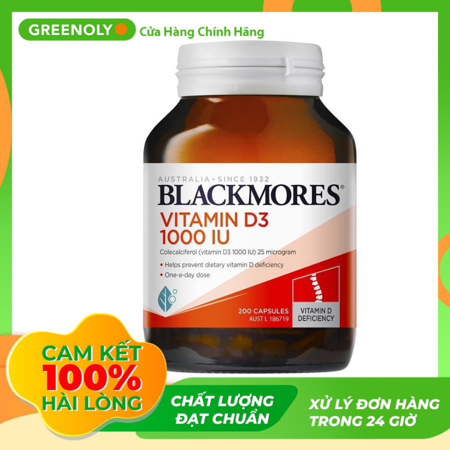 Viên Uống Bổ Sung Vitamin D3 Blackmores 1000IU 200 Viên thumbnail