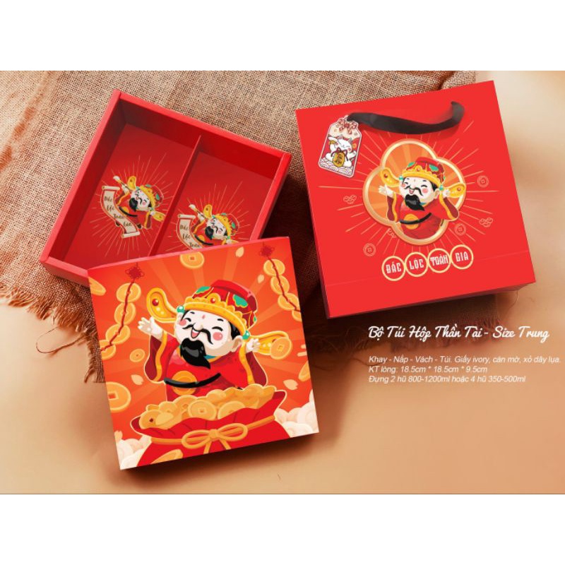 Hộp đựng bánh dứa combo 10 hộp
