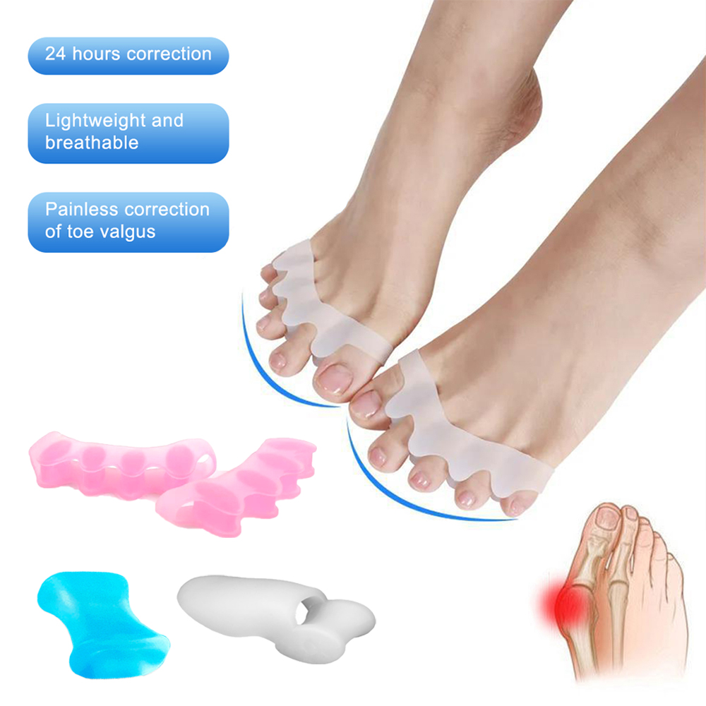 Wenefang%20Fashion%201Pair%20Silicone%20Toes%20Separator%20Bunion%20Bone%20Ectropion%20Adjuster%20Toes%20Outer%20Appliance%20Foot%20Care%20Tools%20Hallux%20Valgus%20Corrector%20-%20Image%202
