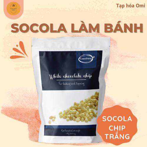 Socola chip trắng Ganafarm túi 100g || 200g || 500g