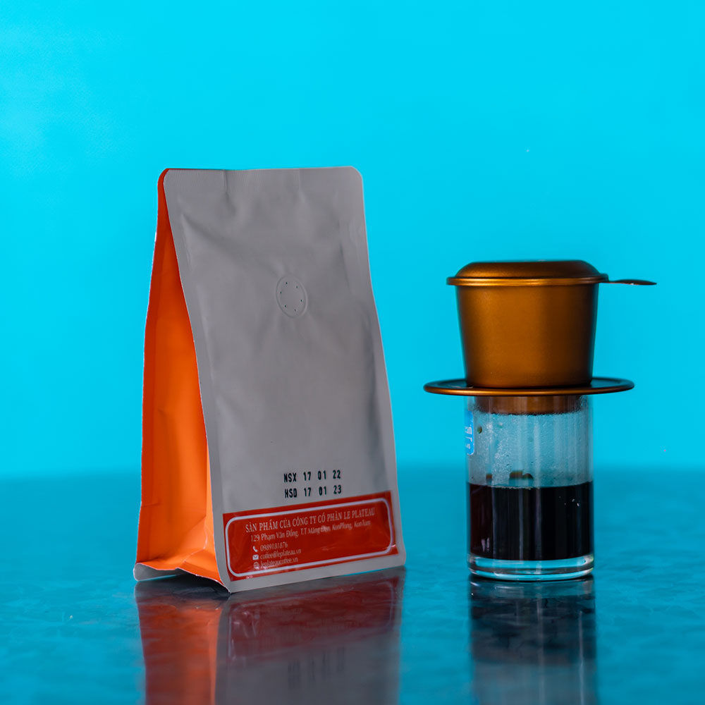 Cà phê Măng Đen Le Plateau Blend (phối trộn của 80% Robusta và 20% Arabica hữu cơ)