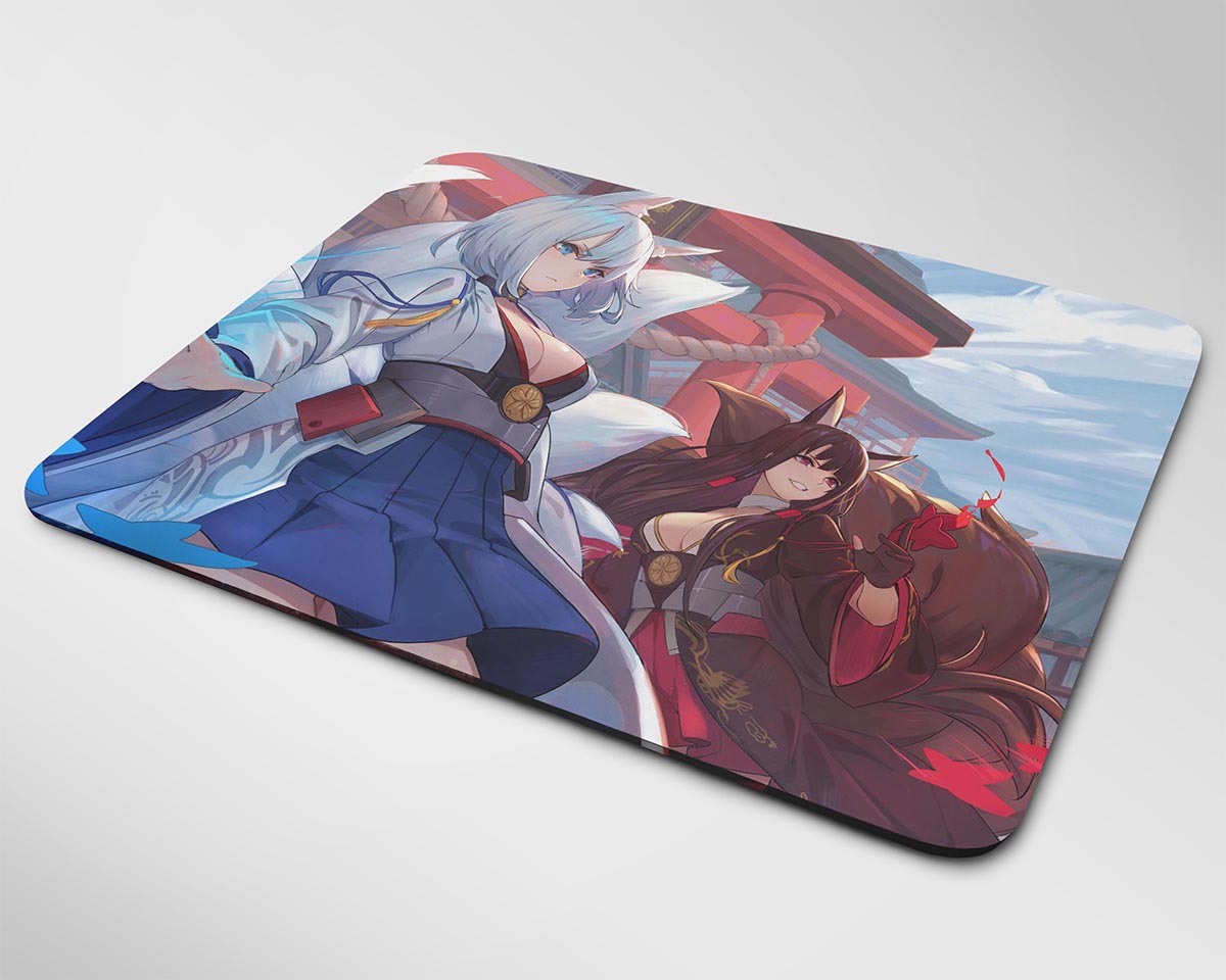 Miếng lót chuột đẹp mẫu Anime xanh đỏ (Nhiều kích thước)