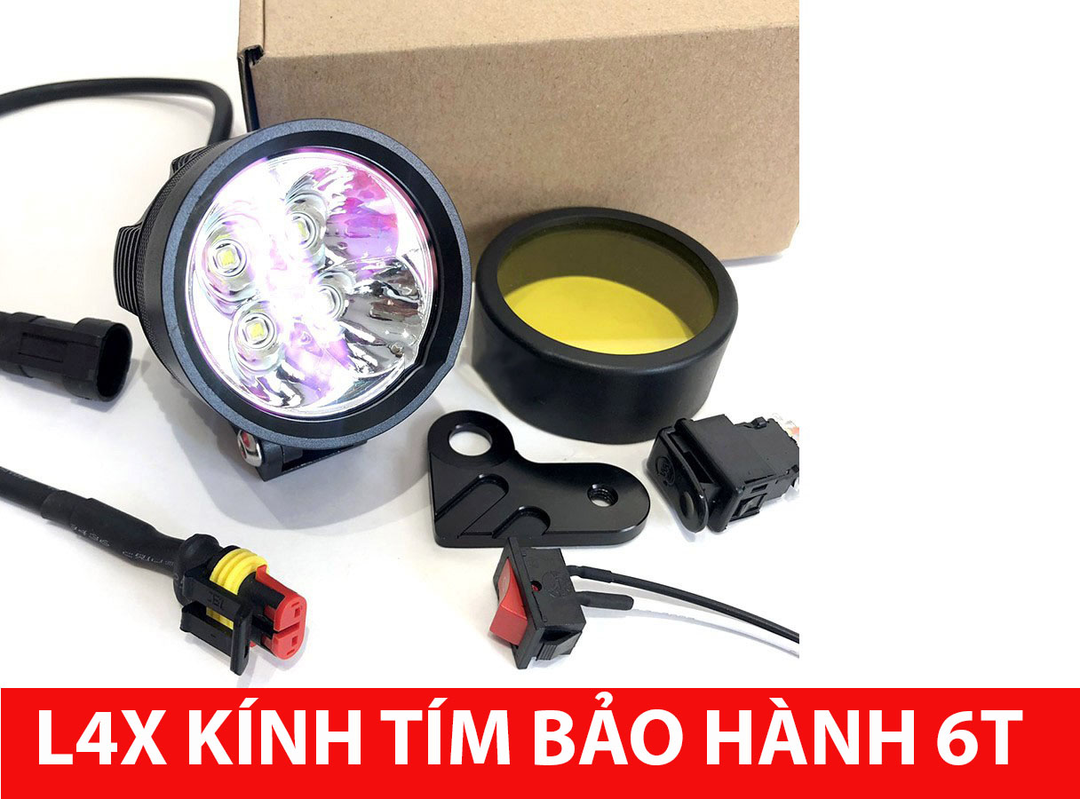đèn trợ sáng l4x kính tím TẶNG FULL PHỤ KIỆN