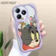 Hontinga for Realme C61 C63 Back Cover Tom and Jerry Soft Texture Phone Case Wavy Edge Silicone Cover. 