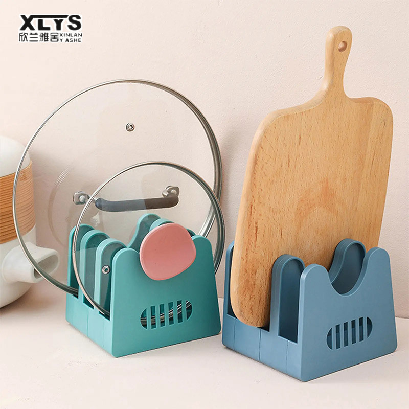 XINLANYASHE [Miễn Phí Vận Chuyển]Tay cầm nồi Nhà Bếp Lưu Trữ Tạo Tác Tay cầm nồi Bảng Top Thớt Chặt Với khay xả Đa Chức Năng giá lưu trữ