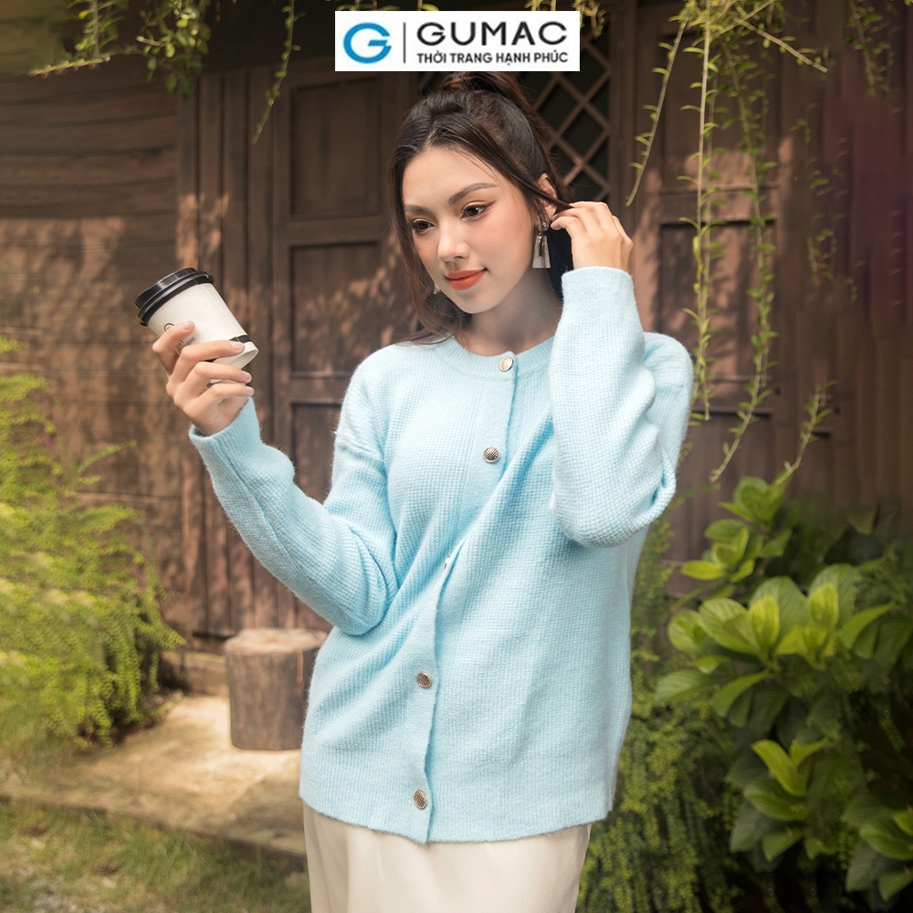[10.10 - 12.10 |Voucher 8-15%] Áo khoác len cổ tròn AD11048 thời trang GUMAC
