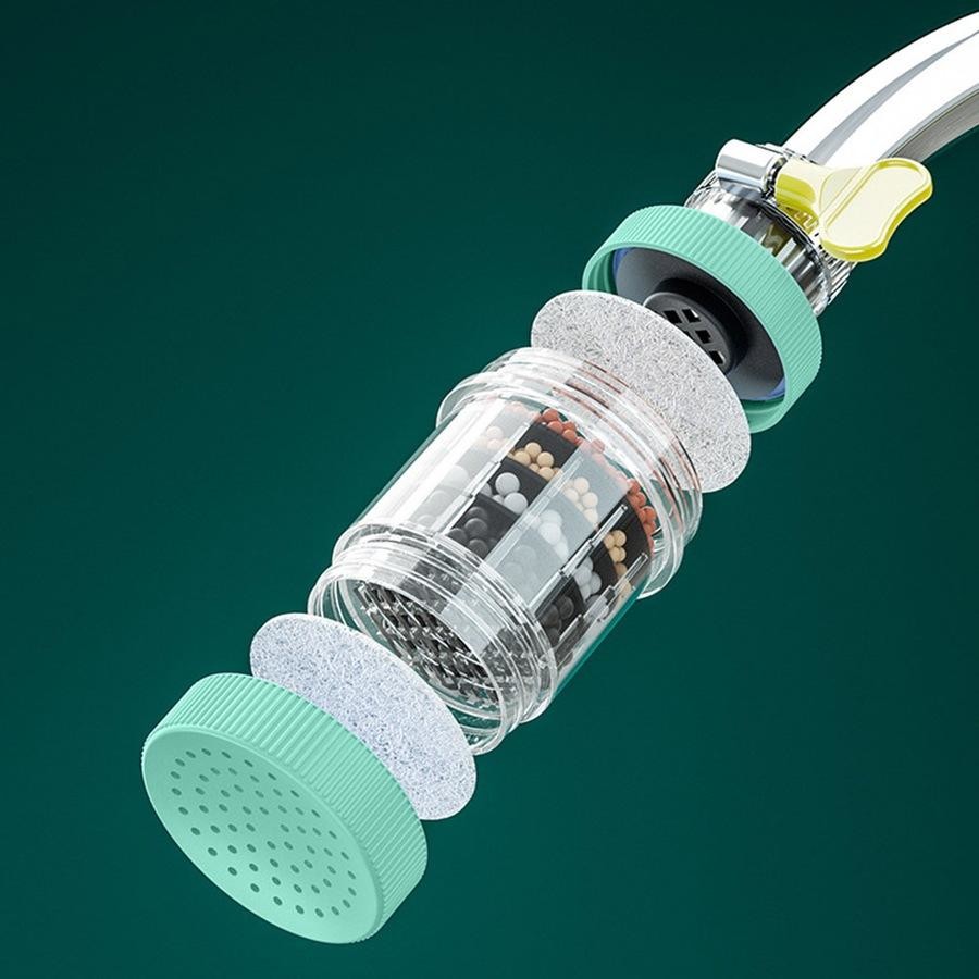 Multi-Layer Faucet Filter for Kitchen Sink – Activated Carbon Tap Water Purifier – Universal Interface – Splash-Proof Washable Filter – Choose 1 to 4pcs – Countertop Use – Multi-Color Filter Options.