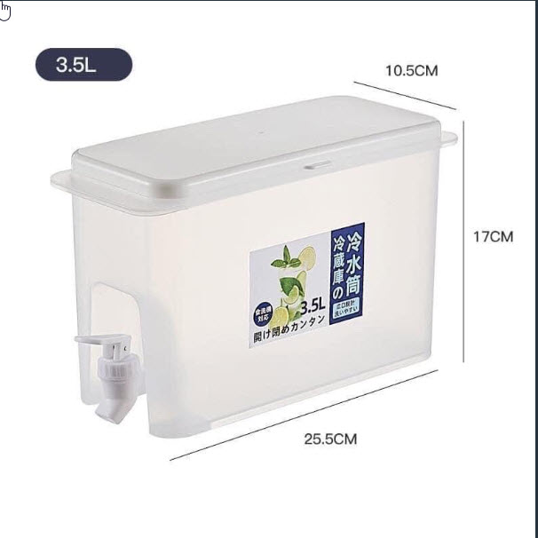 Bình đựng nước 3.5 lít có vòi nước để tủ lạnh - 684