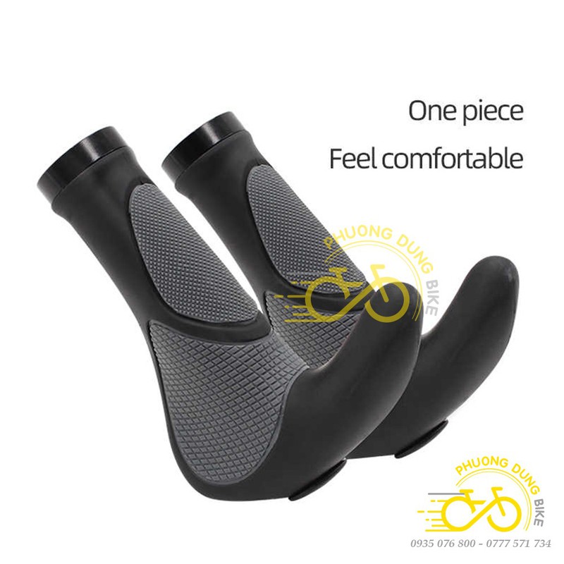 Tay nắm cao su xe đạp chống mỏi deemount / meroca - tặng kèm 2 lục giác