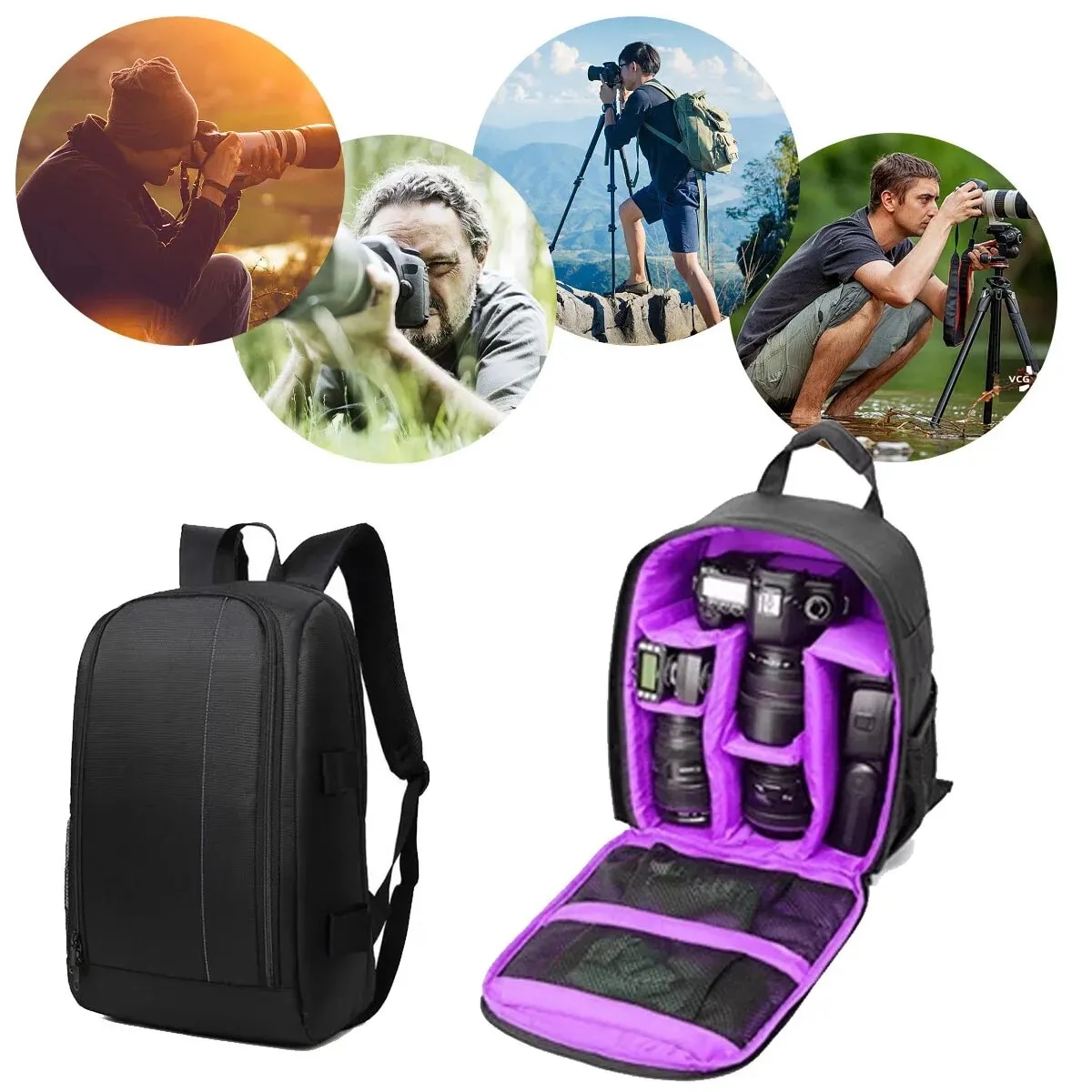 Multi-Ftional Outdoor Camera Backpack Video Digital Shoulder Camera Bag Waterproof Camera Photo Bag Case For DSLR