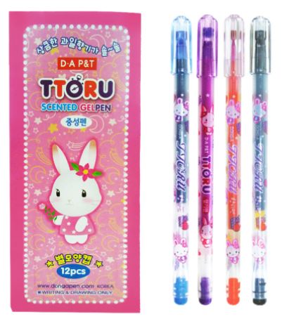 Bút Nước TTORU 0.4mm (12 cây|hộp) - Bút thỏ, Bút thơm
