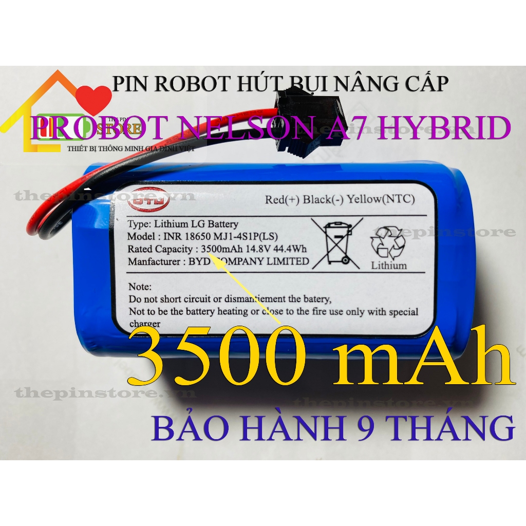 Pin robot hút bụi probot nelson a7 hybrid nâng cấp chính hãng lg
