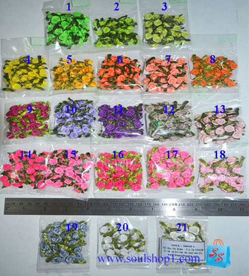 Combo 10 bịch hoa hồng vải lá xanh