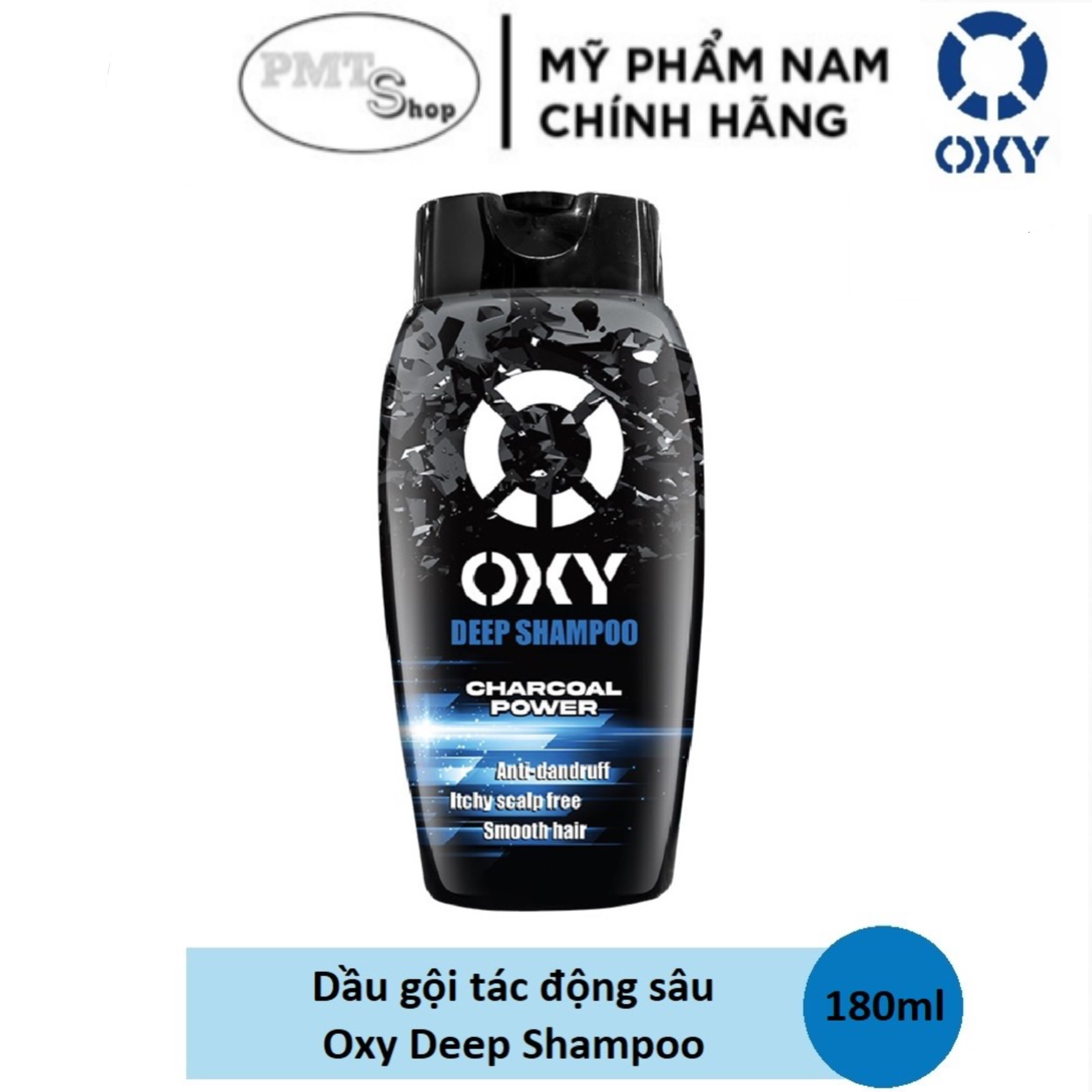 Dầu gội tác động sâu cho nam giới Oxy Deep Shampoo Charcoal Power 180ml thumbnail