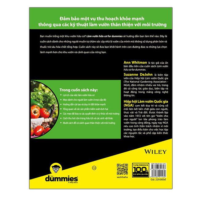Sách - Làm vườn hữu cơ for Dummies - Thaihabooks