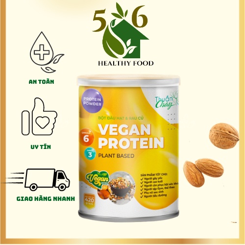 Vegan Protein Lon Thuần Chay Không Đậu Nành (420g)