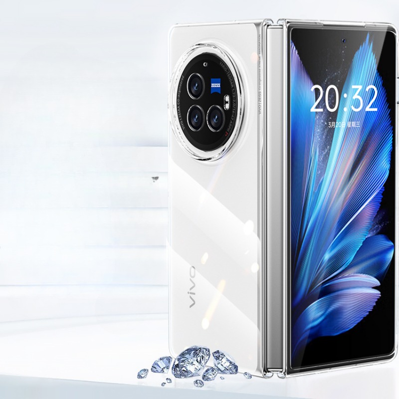 Phone case Vivo X Fold 3 Pro Transparent Anti-oxidation Clear Silicone for Back Cover vivo X Fold 3Pro cases.