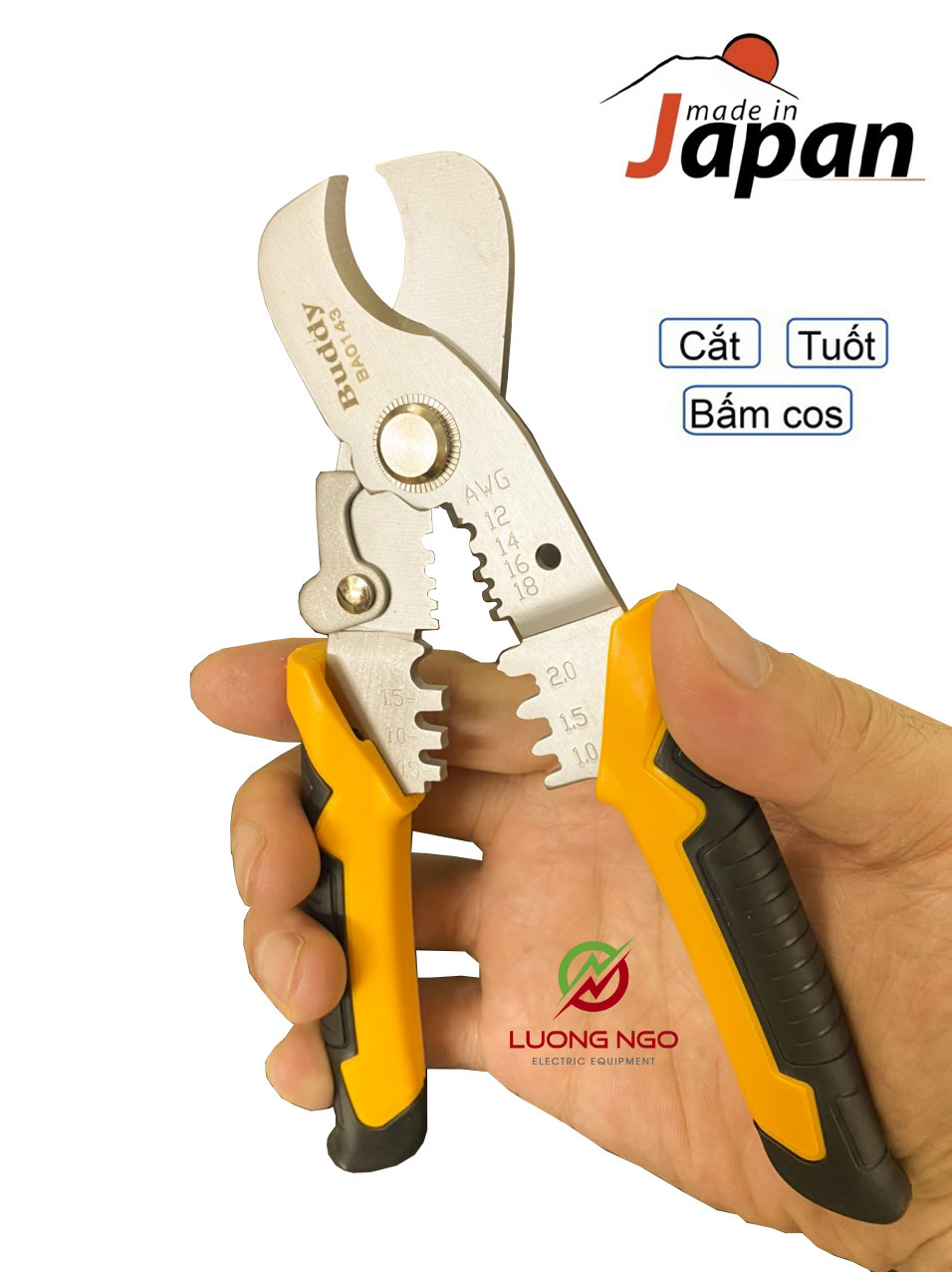 Kìm Đa Năng 3 Trong 1 120-6281 (Cắt-Tuốt-Bấm Cốt)