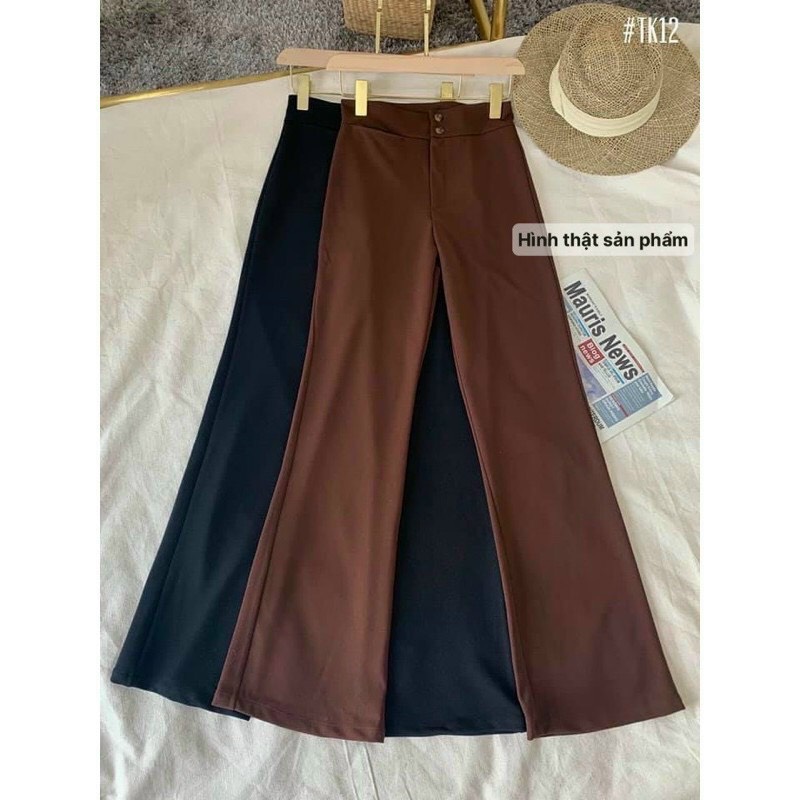 HOT QUẦN ỐNG LOE CẠP CAO 2 CÚC  CỰC CÁ TÍNH