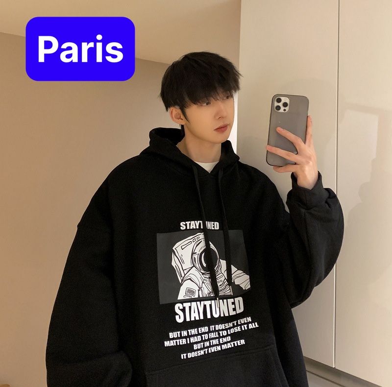 ÁO KHOÁC HOODIE NAM NỮ DÀY PHOM FROM RỘNG PHI HÀNH GIA STAYTUNE CHẤT NỈ CHỐNG LẠNH NẮNG, NÓNG ĐÔNG HÈ 1HITSHOP PHONG CÁCH SÀNH ĐIỆU - PARIS FASHION