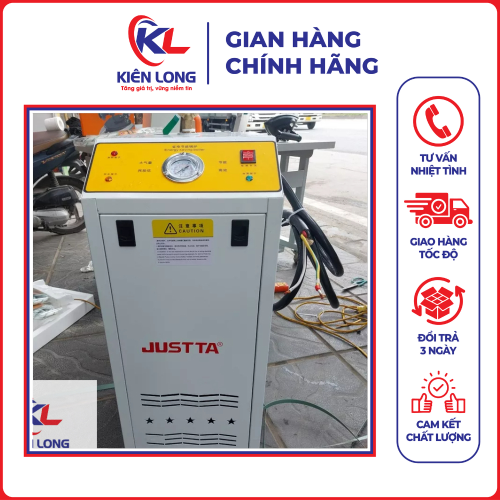 Bộ nồi hơi kèm 2 bàn là justta chính hãng phụ kiện nghành may