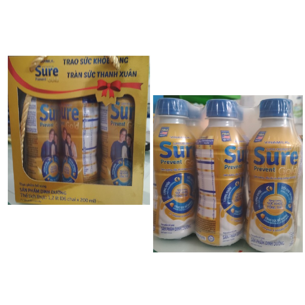 Sữa bột pha sẵn Sure Prevent 200ml  (lốc 6)