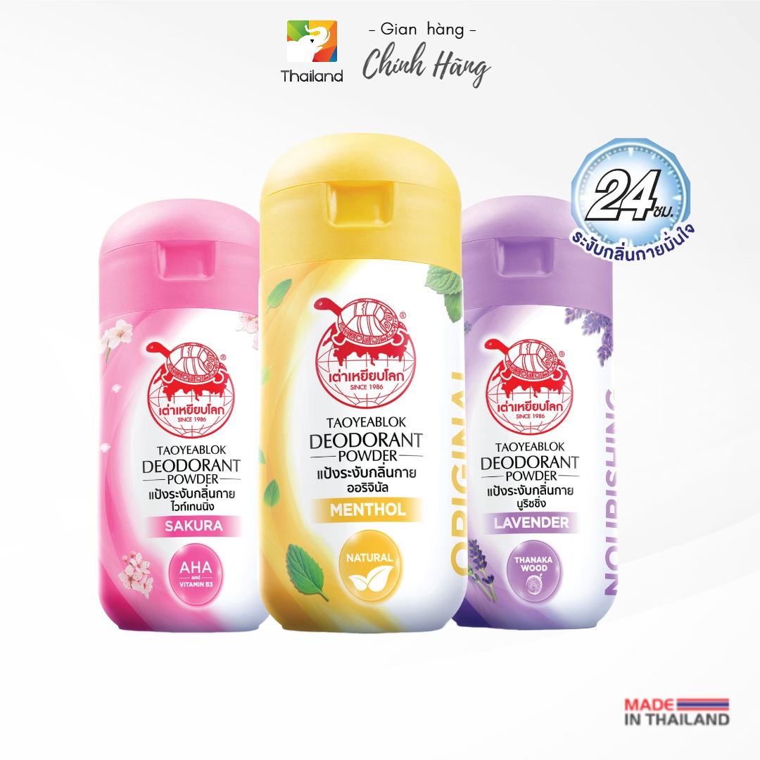 Phấn khử mùi con rùa Taoyeablok Deodorant Powder Thái Lan