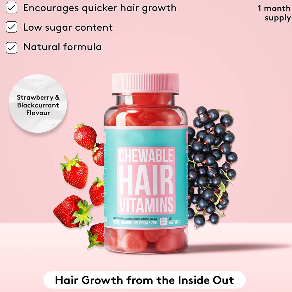 BOKALI Vitamin Hair Gummies Biotin Hair Growth Supplement for Stronger Beautiful Hair