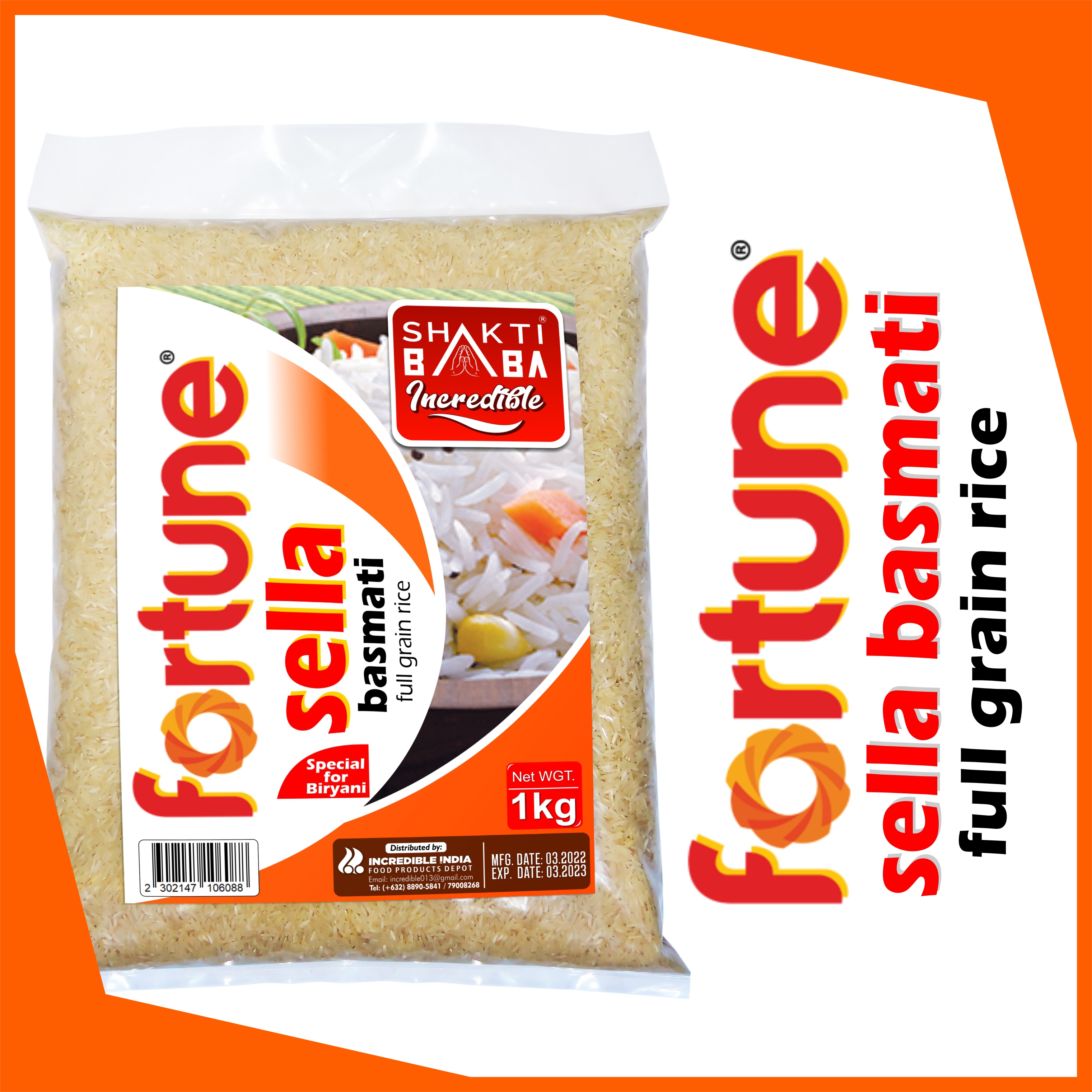 Shakti Baba Genuine Fortune Sella Basmati Full Grain Rice (No Miss ...