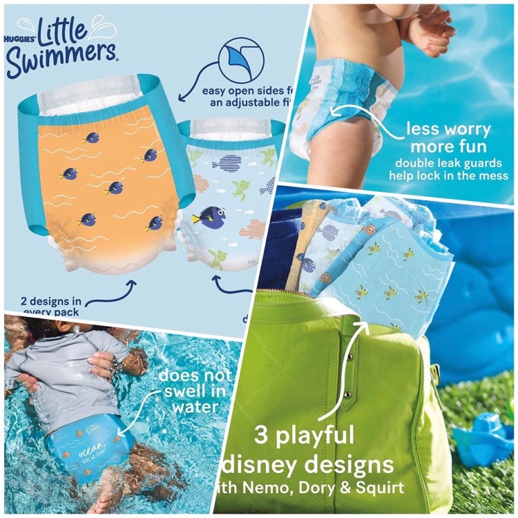 (Tách lẻ) Tã/Bỉm quần bơi, đi biển cho bé USA Huggies Little Swimmers Swim Diapers Size S,M,L