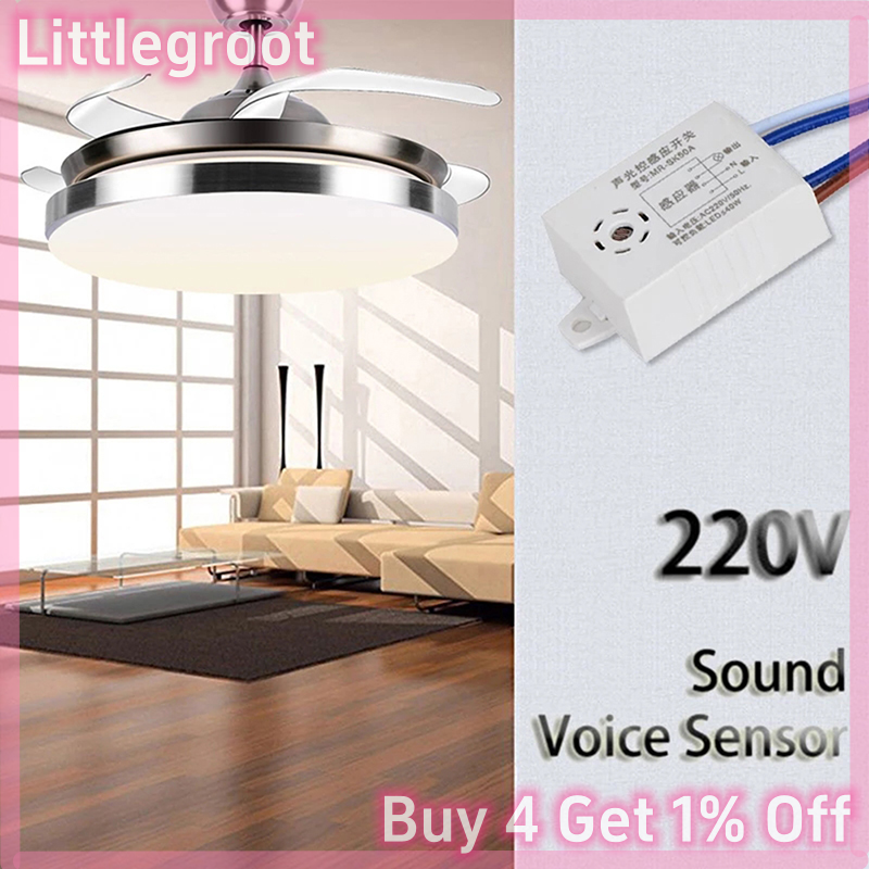Littlegroot [HOT FASHION] 220V Voice Sensor Switch Indoor Intelligent Auto On Off Lights Switch Detector