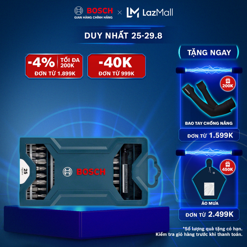 Bộ mũi tua vít đa năng Bosch 25 món