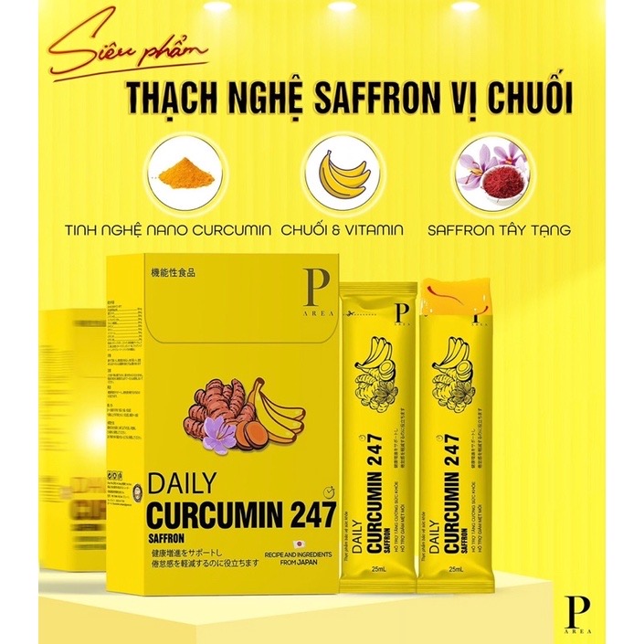 Thạch nghệ Saffron 247 vị chuối Nhật Bản