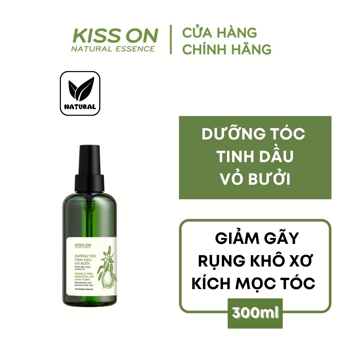 [FreeshipMAX] Tinh dầu bưởi xịt dưỡng tóc giúp ngăn ngừa rụng tóc và kích mọc tóc  KISSON 145ml - Maxcarevietnam