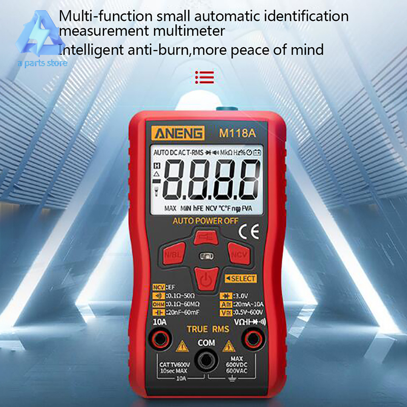 ⚙️ Aneng Đồng hồ vạn năng kỹ thuật số m118a Máy kiểm tra AC/DC cầm tay máy đo điện trở Mini RMS