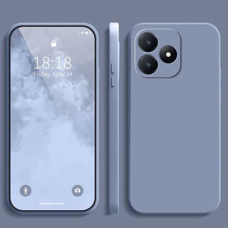 Realme C63 C 63 C61 C53 C51 Liquid Silicone Straight Edge Phone Casing Candy Color Silicone TPU Back Cover. 