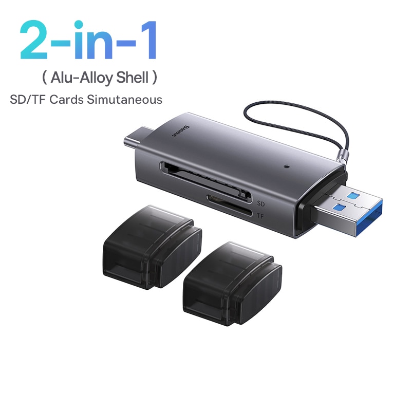 Baseus card reader usb c & usb3.0 to sd micro sd tf memory card device 104mb/s 2tb smart cardreader for laptop accessories 2023new