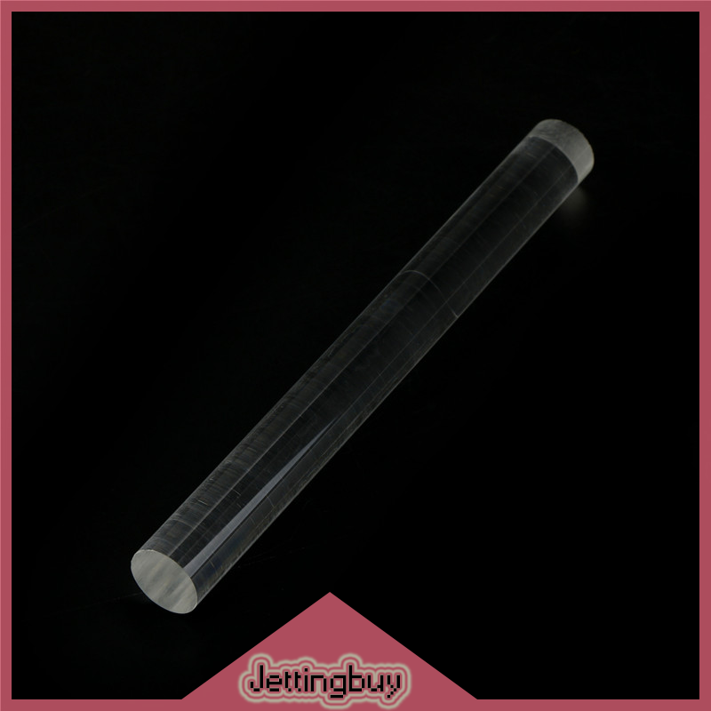 [Jettingbuy] 1pc Transparent Acrylic Solid Roll Clay Rolling Fondant Baking Pastry Roller