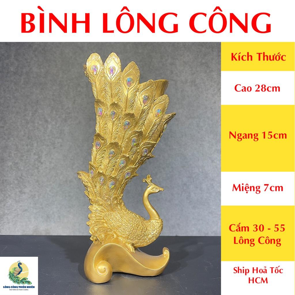 Bình Cắm Lông Công - Chim Công Khổng Tước Size Vừa 28cm