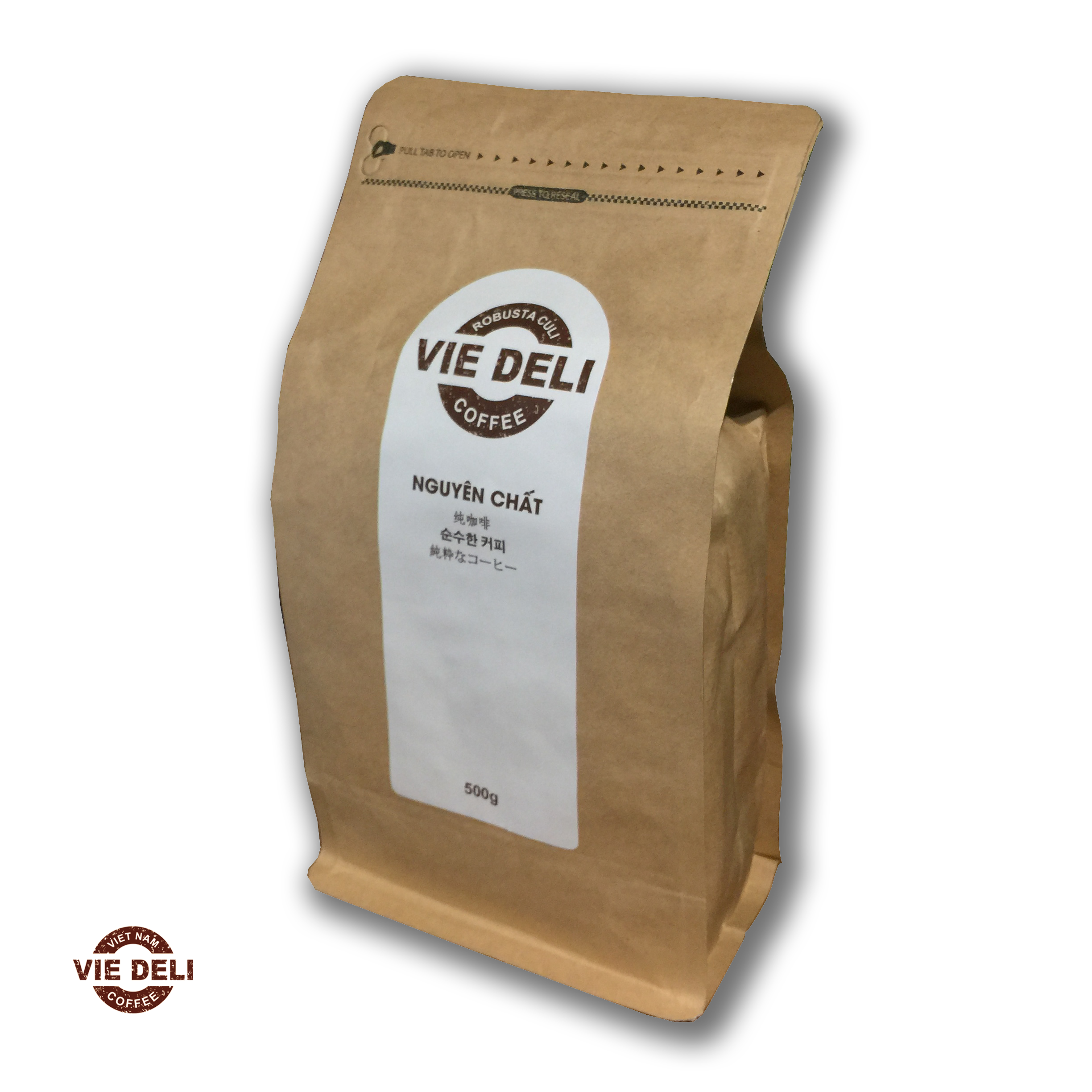 Cà phê bột Robusta Viedeli, túi 500g