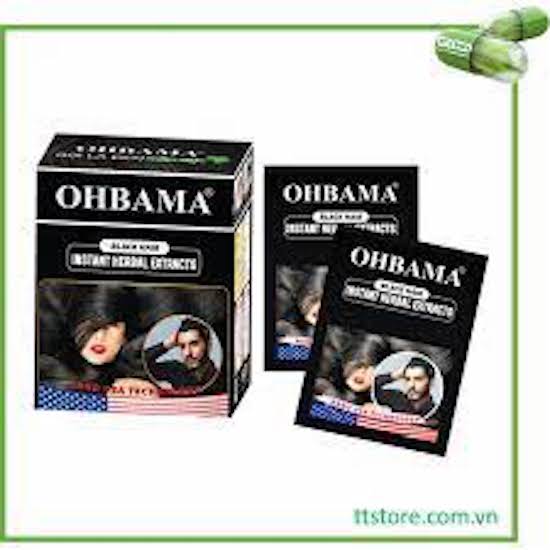 Dầu gội là đen tóc thảo mộc  OHBAMA ( hộp x 10 gói x 20g)