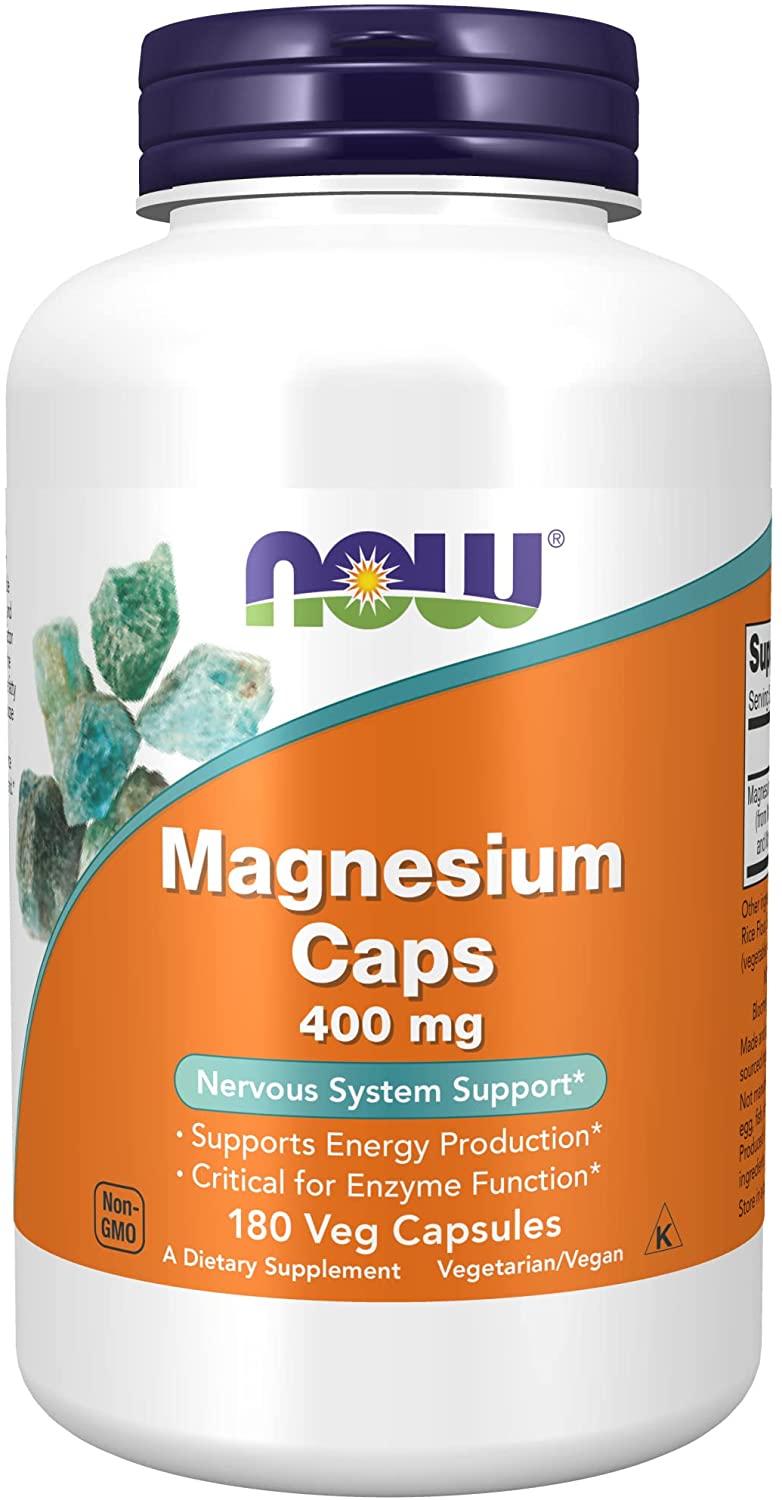 NOW Supplements, Magnesium 400 mg, Enzyme Function, Nervous System