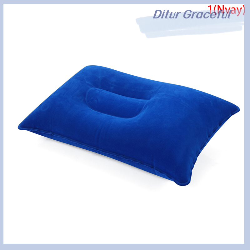 Ditur Inflatable Air Pillow Bed Sleeping Camping Pillow PVC Nylon Neck Pillow