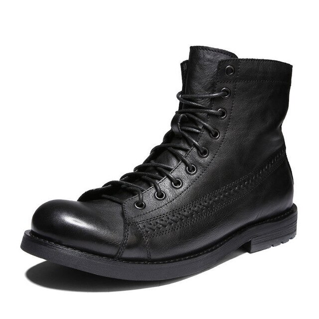 Casual Men Boots Waterproof Male Martins Boots Men Leather Shoes Ankle Boots Vintage Packing for Drop Shipping British Style