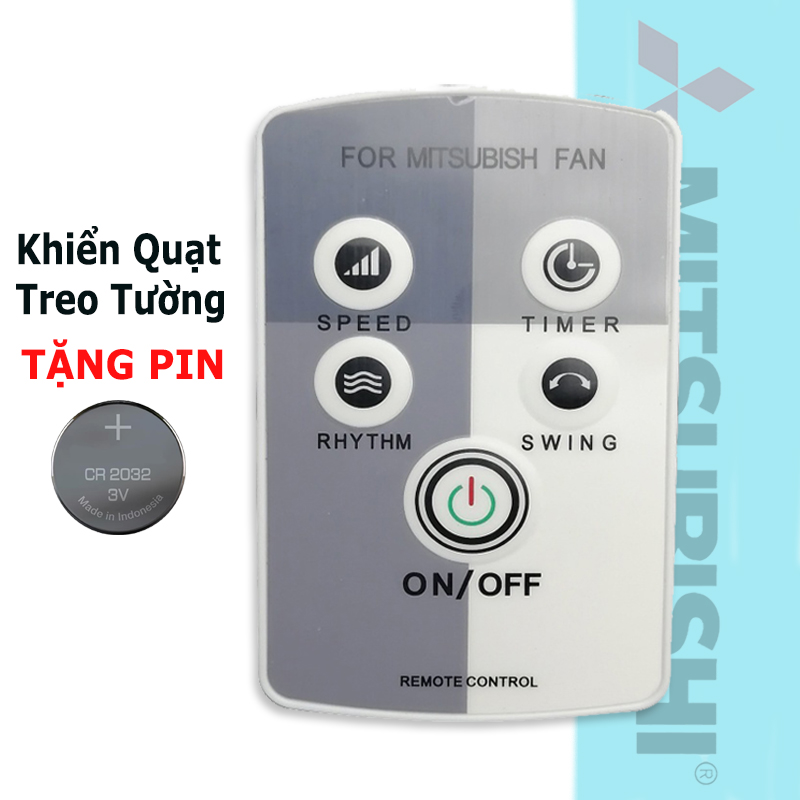Điều khiển quạt mitsubishi treo tường - remote quạt mitsubishi