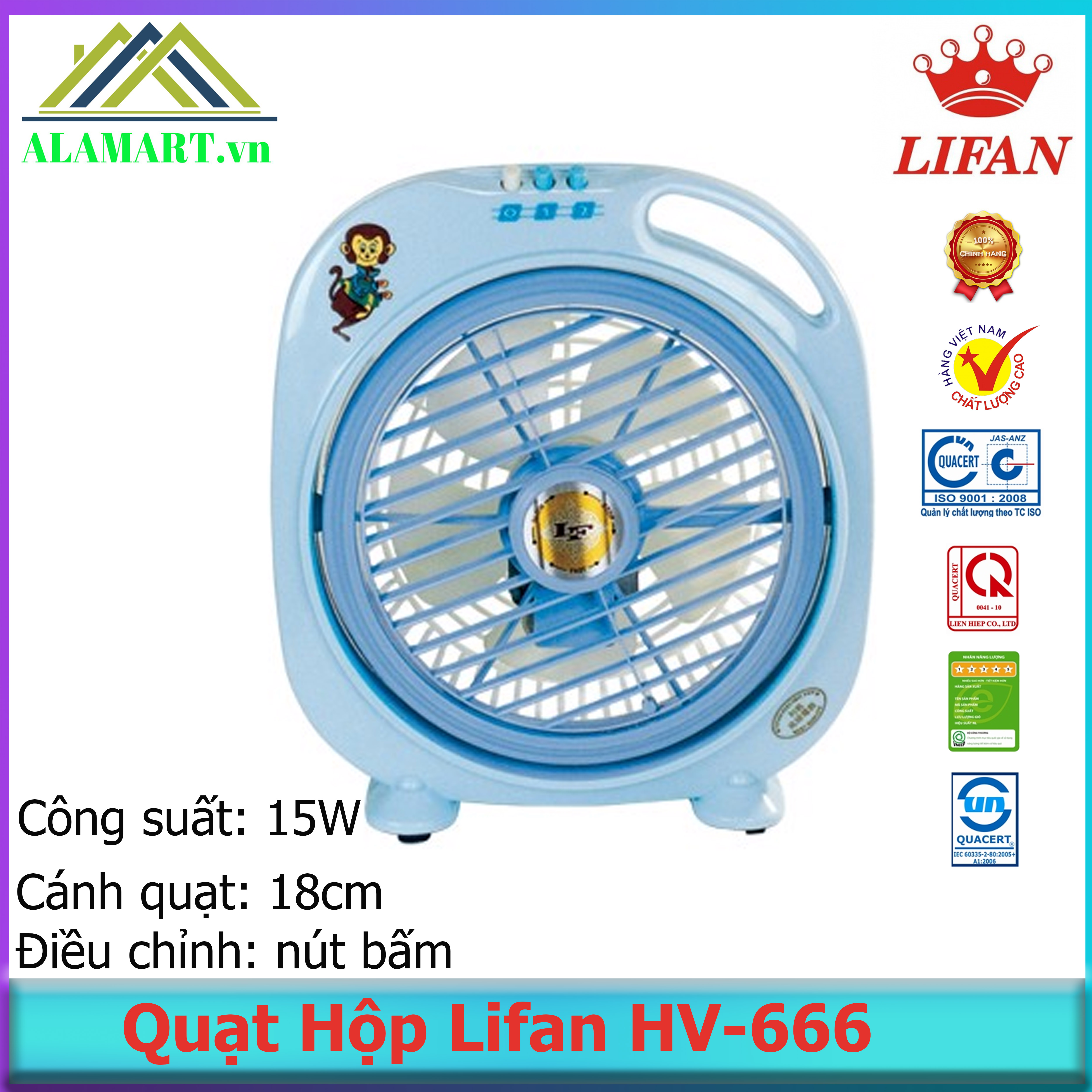 Quạt hộp  Lifan HV-666