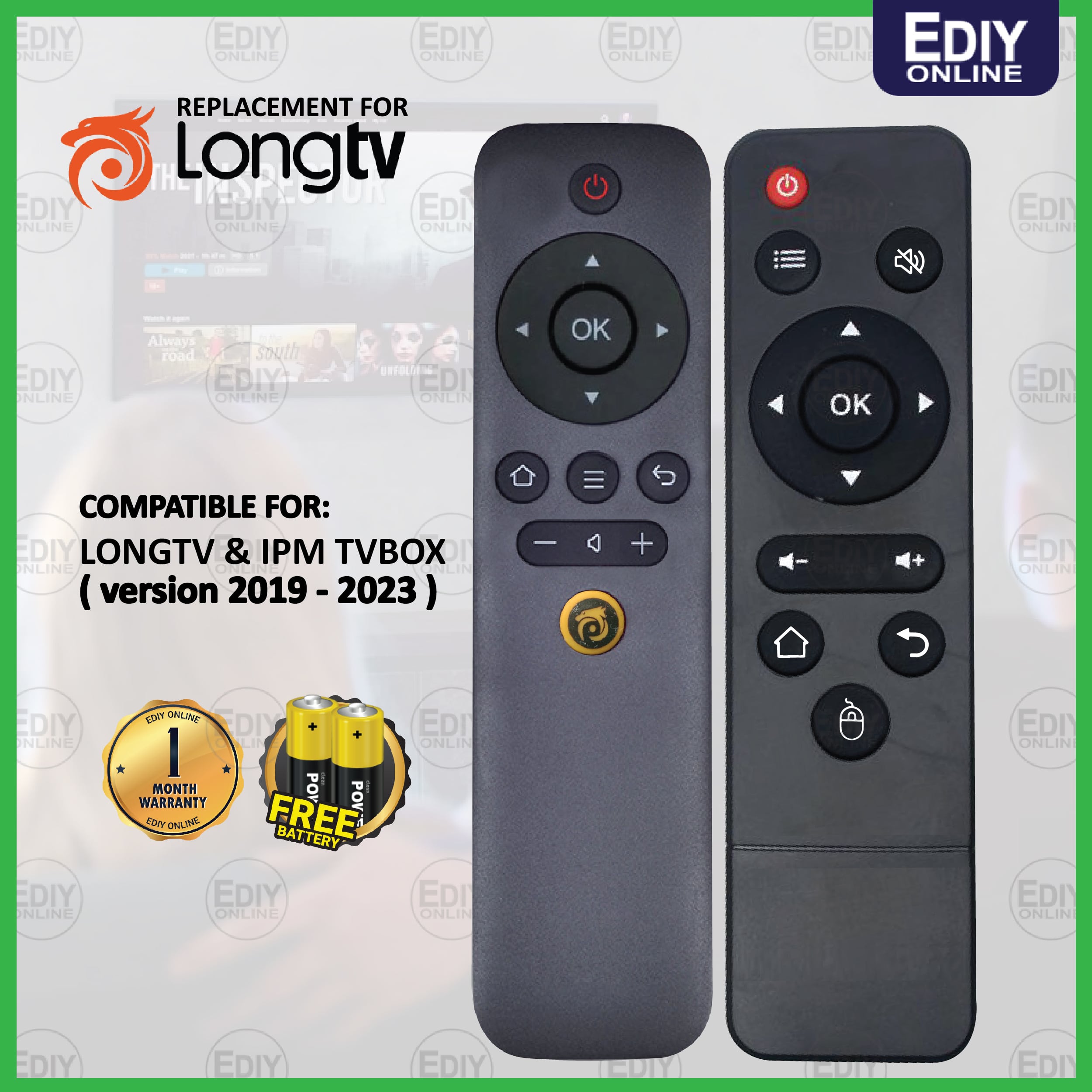 𝐅𝐑𝐄𝐄 𝐁𝐀𝐓𝐓𝐄𝐑𝐘 𝐀𝐀𝐀𝐗𝟐】 Replacement For LONGTV Remote